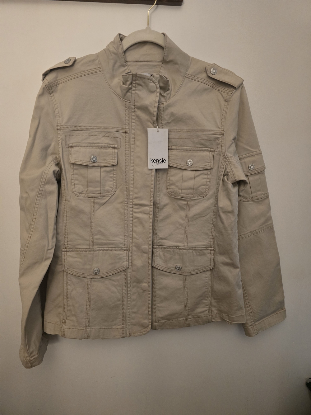 Kensie Beige Utility Jacket